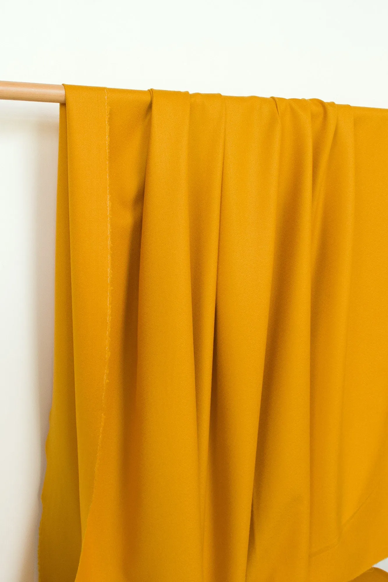 100% Wool Crepe Georgette - bright mustard