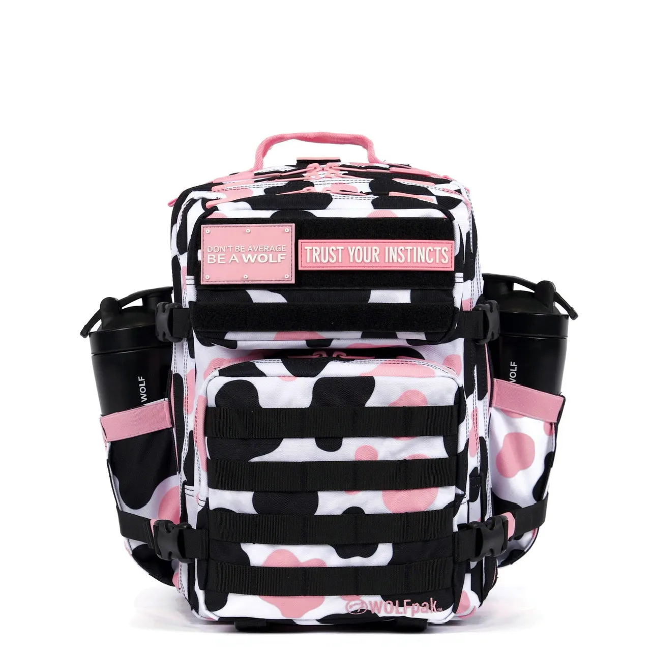 25L Backpack Pink Black Cow