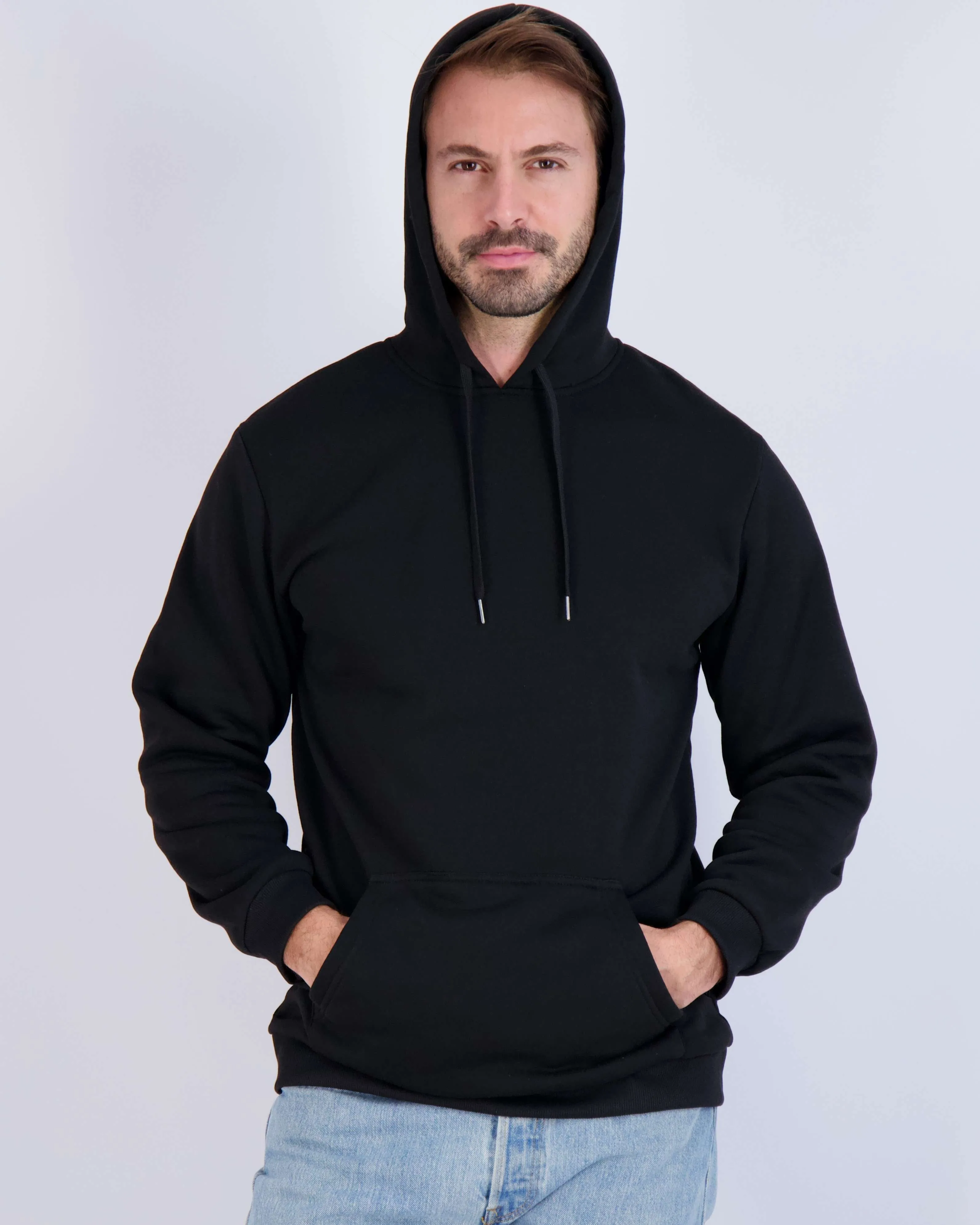 3 Pack: Mens Fleece Pullover Hoodie Sweatshirt