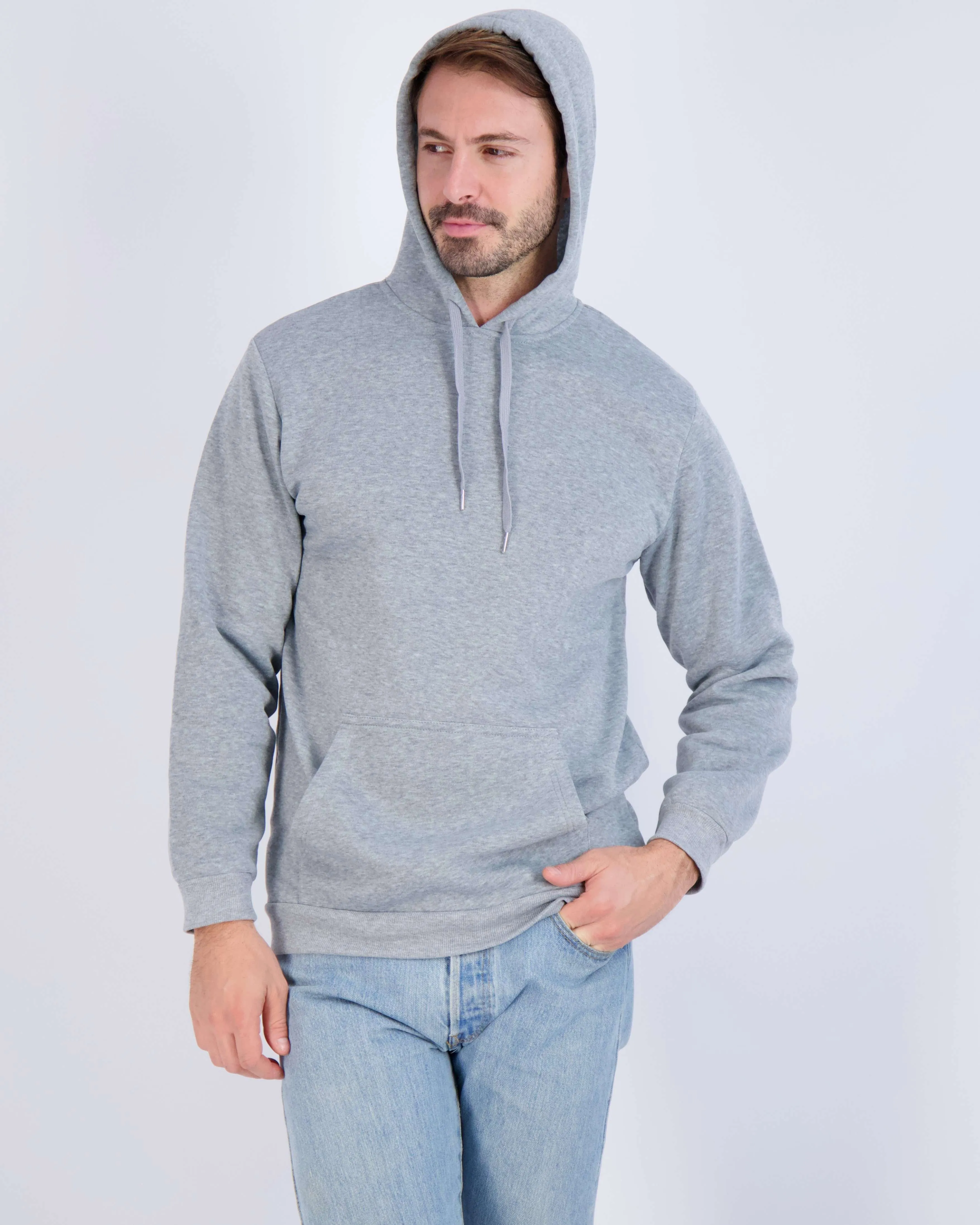 3 Pack: Mens Fleece Pullover Hoodie Sweatshirt