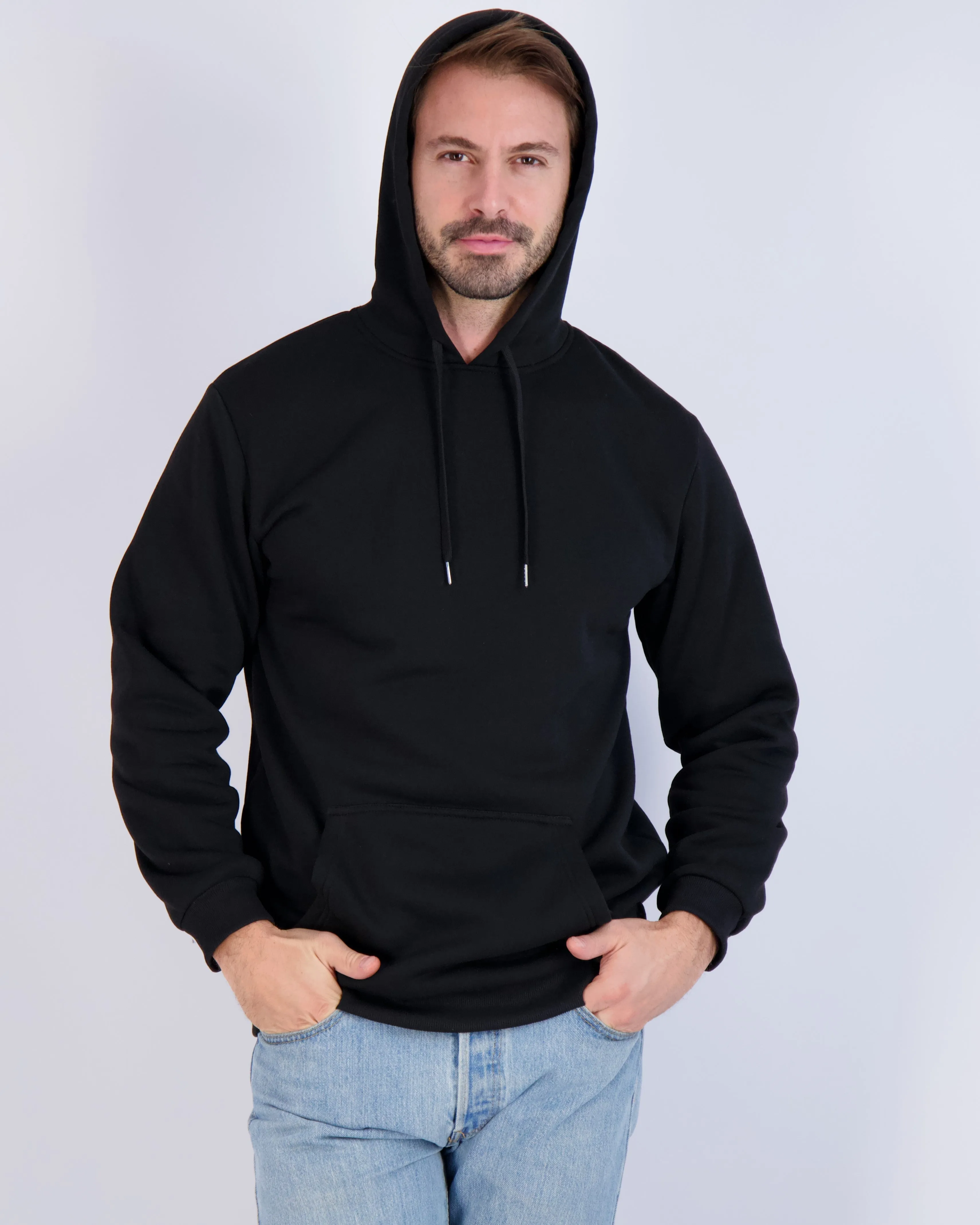 3 Pack: Mens Fleece Pullover Hoodie Sweatshirt