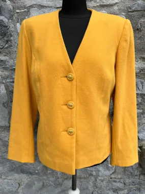 80s yellow woolly jacket uk 12