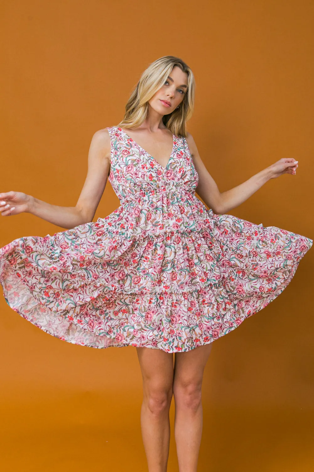 A FLORIOUS TIMEWOVEN MINI DRESS