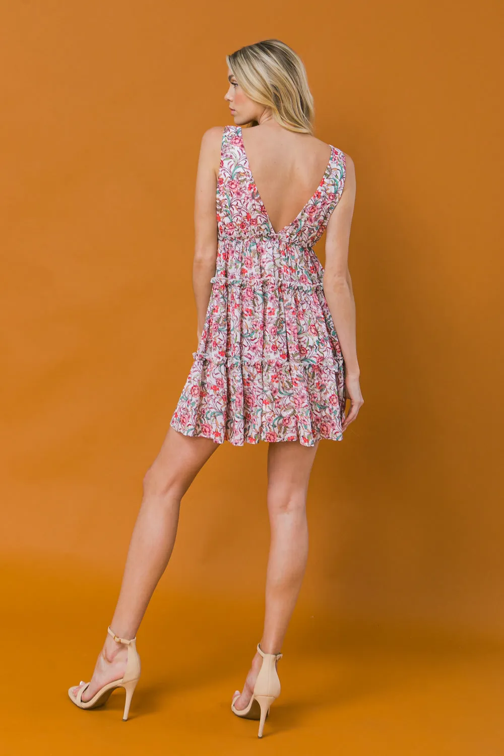 A FLORIOUS TIMEWOVEN MINI DRESS