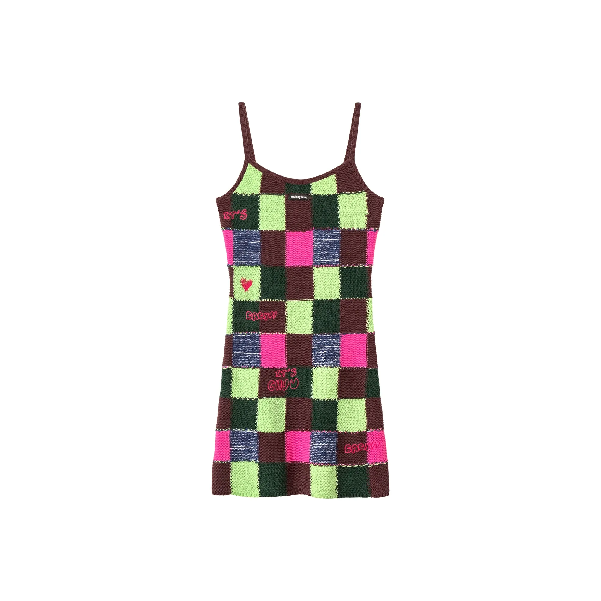 A Jaw Breaker Color Check Sleeveless Dress