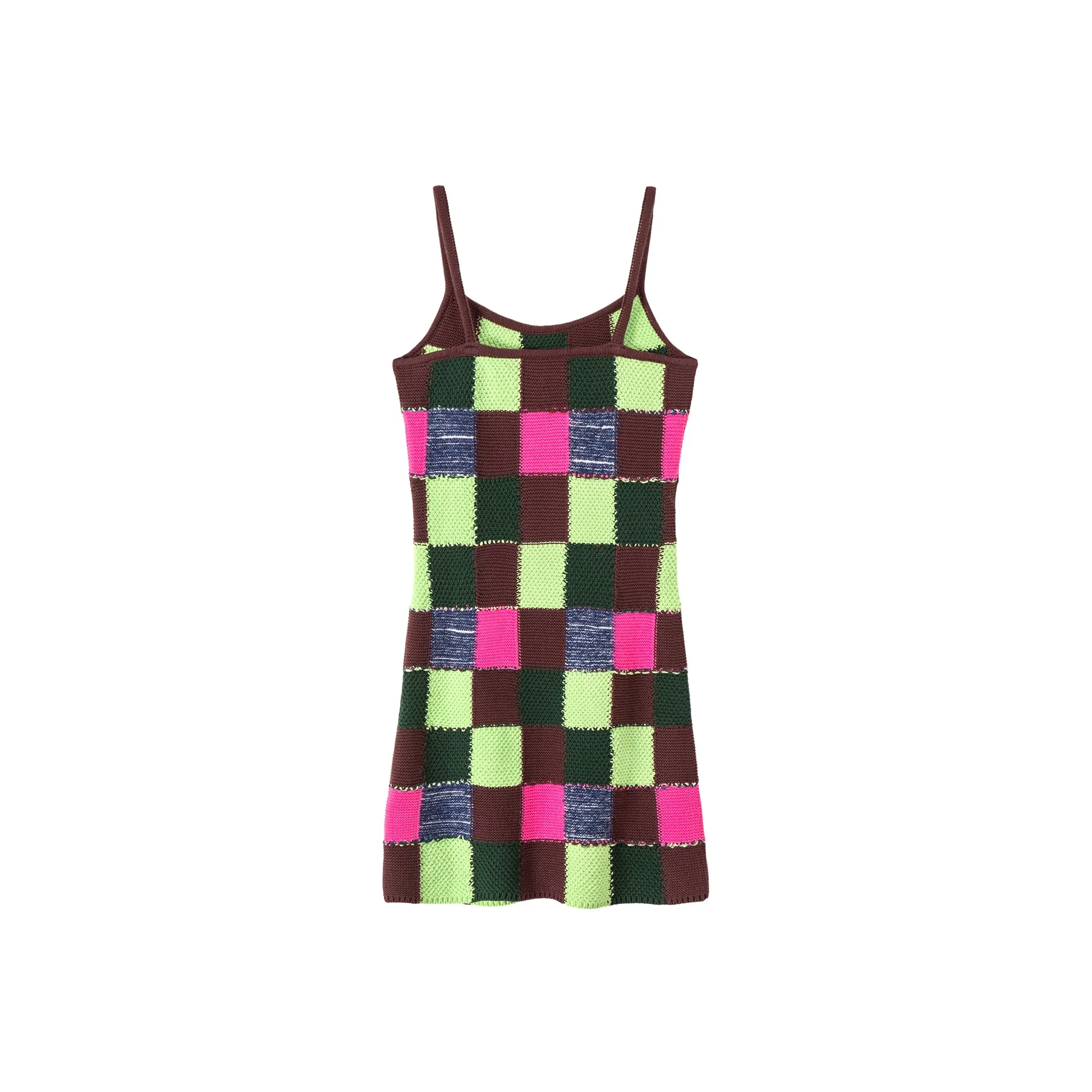 A Jaw Breaker Color Check Sleeveless Dress