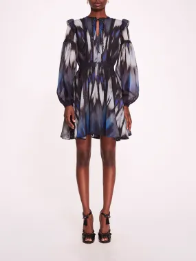 Abstract Viscose Mini Dress