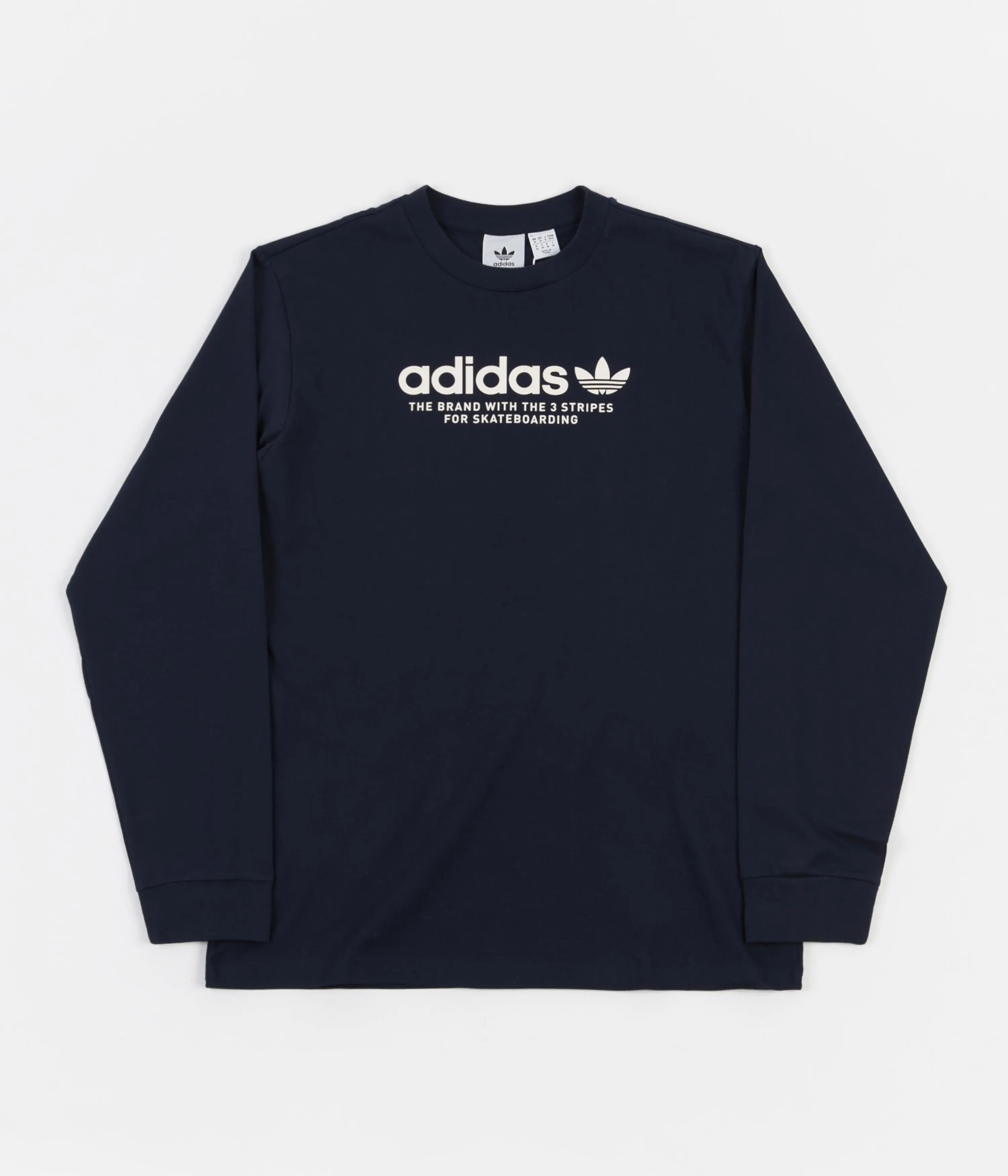 Adidas 4.0 Logo Long Sleeve T-Shirt - Collegiate Navy / Wonder White