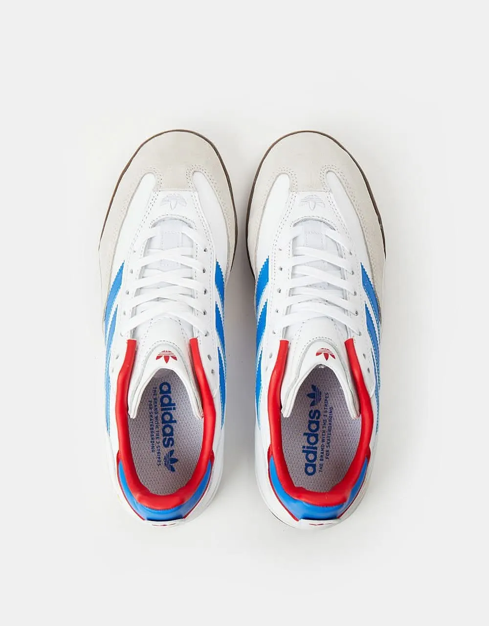 adidas Copa Nationale Skate Shoes - White/Bluebird/Scarlet