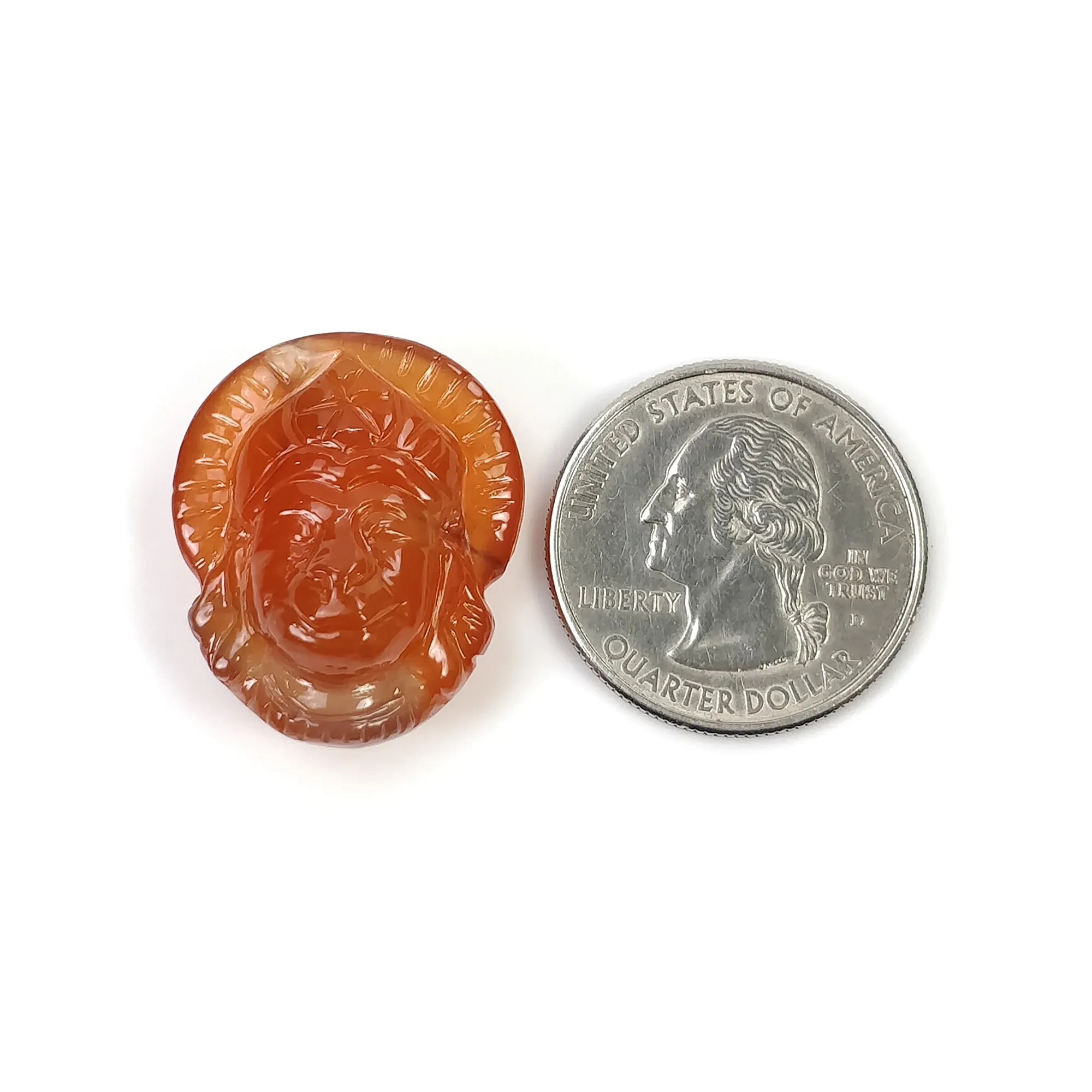 Agate Gemstone Carving : Natural Untreated Unheated Orange Agate Hand Carved LORD HANUMANA