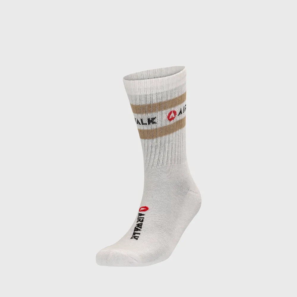 Airwalk Unisex 3 Pack Stripe Socks White/Multi _ 182415 _ White