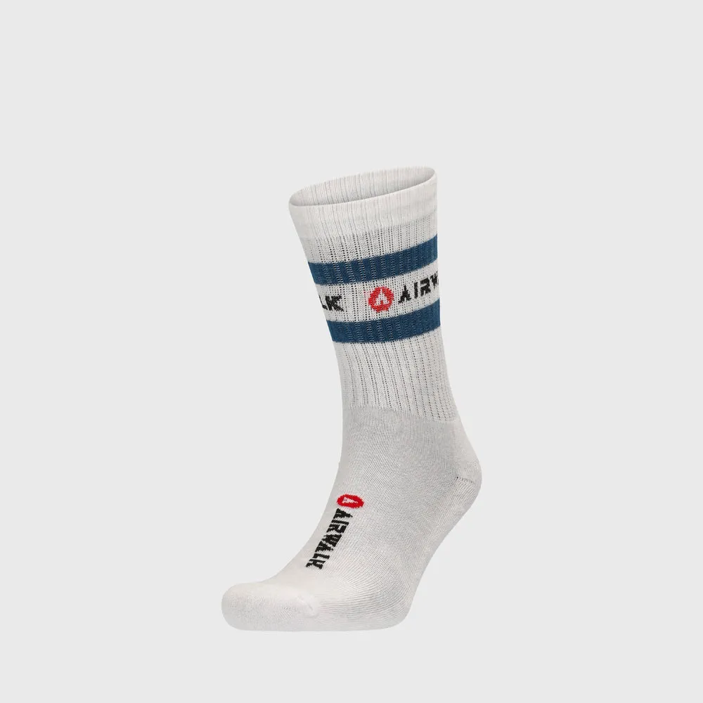 Airwalk Unisex 3 Pack Stripe Socks White/Multi _ 182415 _ White