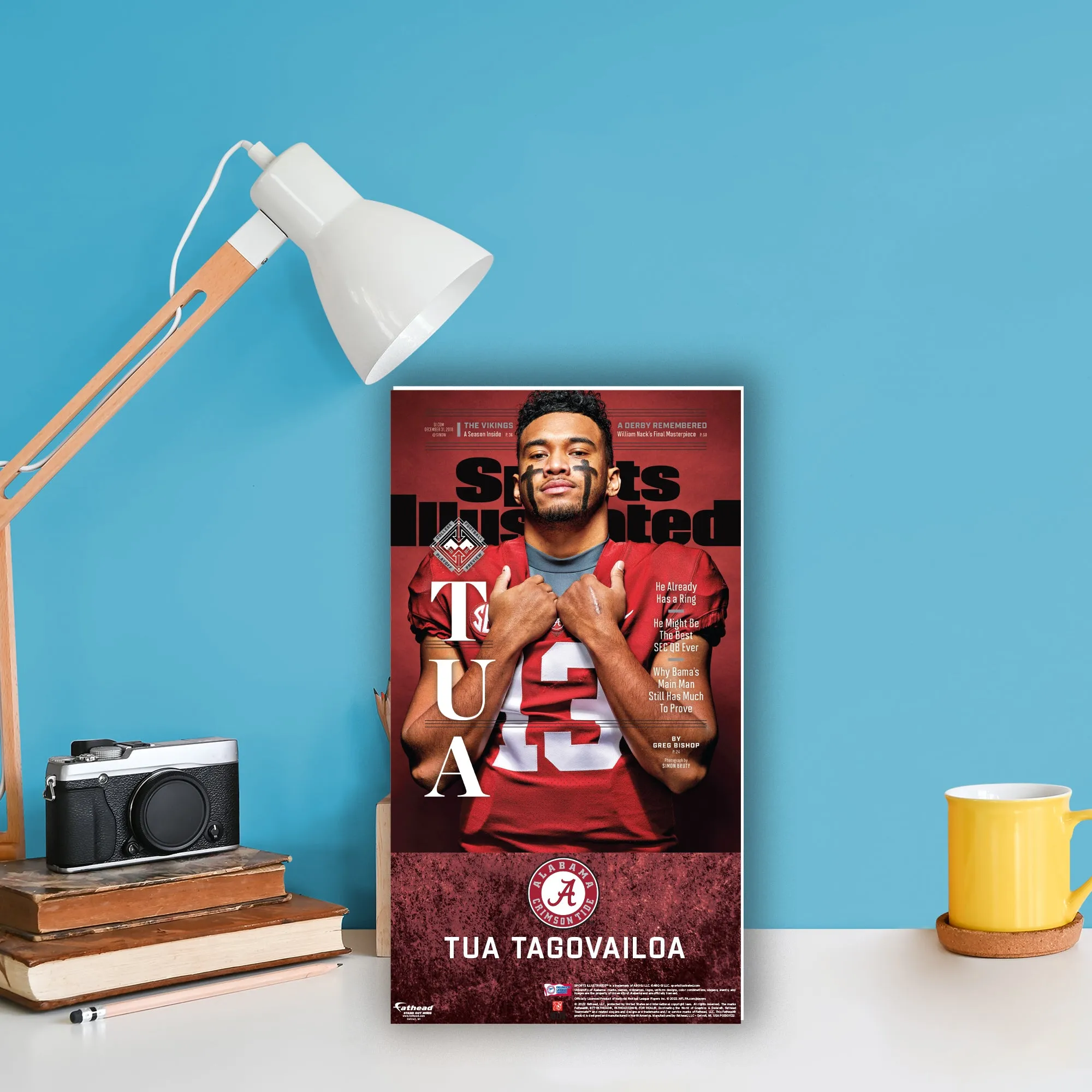 Alabama Crimson Tide: Tua Tagovailoa December 2018 Sports Illustrated Cover Mini Cardstock Cutout - Officially Licensed NCAA Stand Out