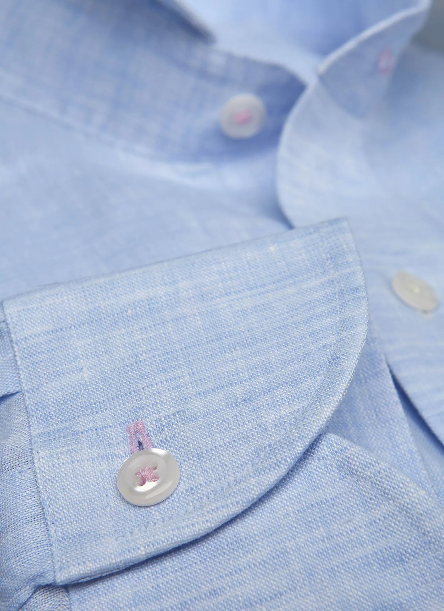 Alexander in Blue Linen Shirt