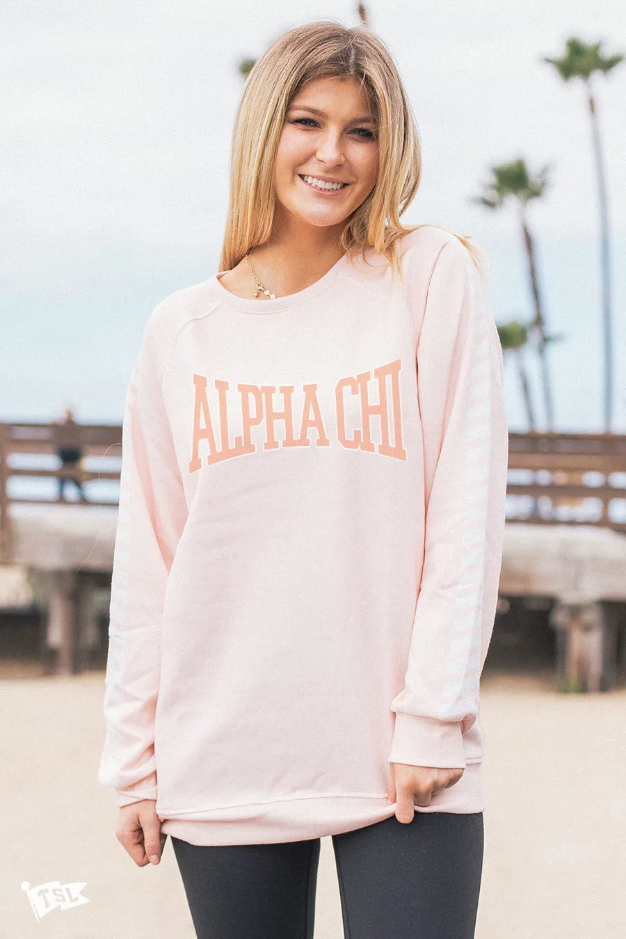 Alpha Chi Omega Knockout Raglan Crewneck