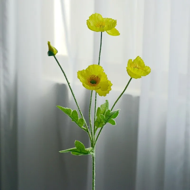 Artificial Flowers Poppy Silk Flowers