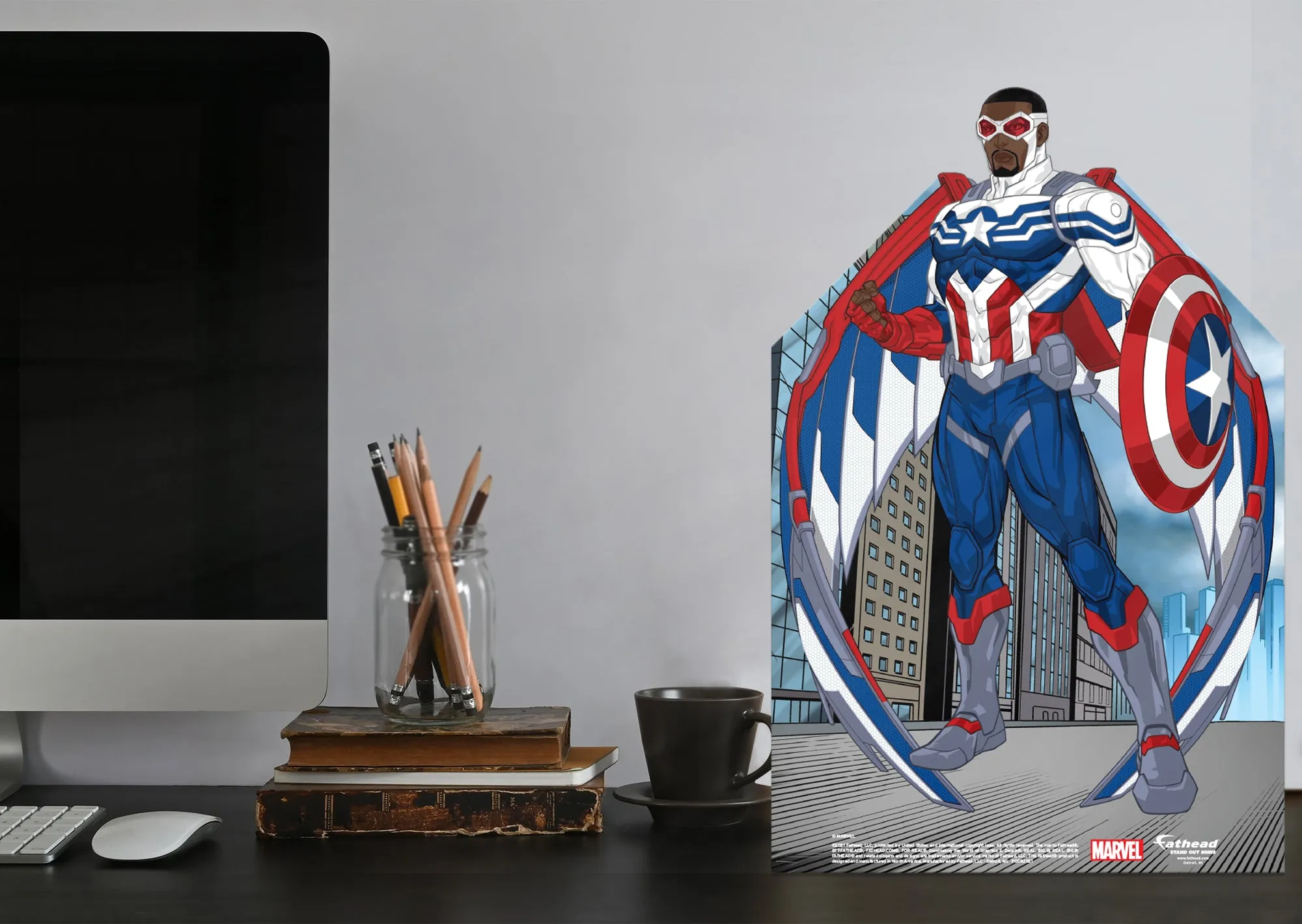 Avengers: CAPT AMERICA SAM WILSON Mini Cardstock Cutout - Officially Licensed Marvel Stand Out