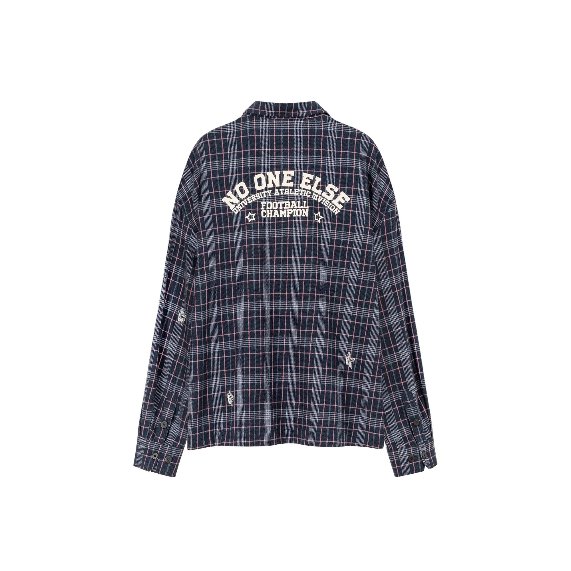 Back Logo Checked Loose Fit Shirt