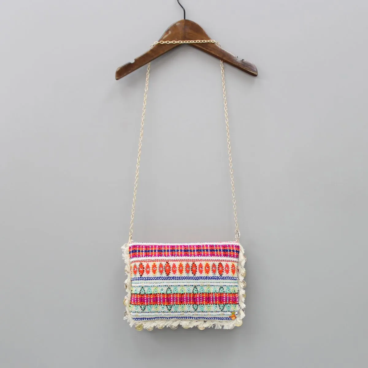 Beaded Multicolour Sling Bag