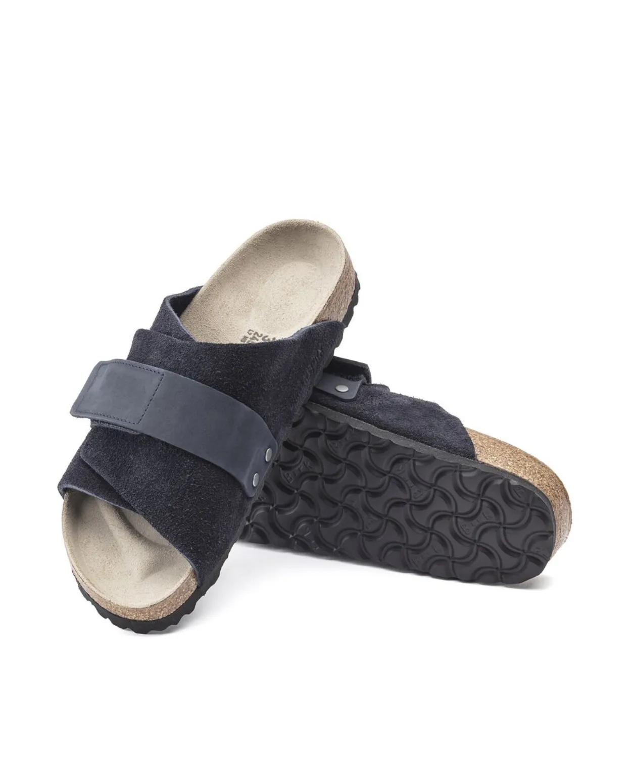 Birkenstock Kyoto Suede/Nubuck Leather Midnight Sandals