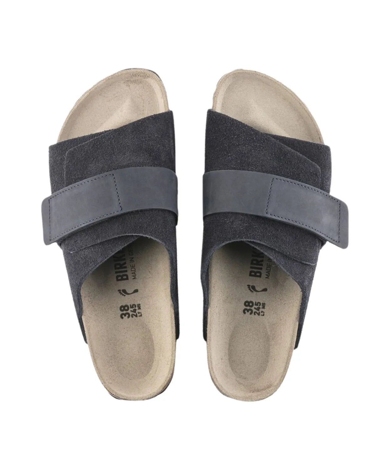 Birkenstock Kyoto Suede/Nubuck Leather Midnight Sandals