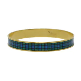 Black Watch Plaid Bangle Bracelet