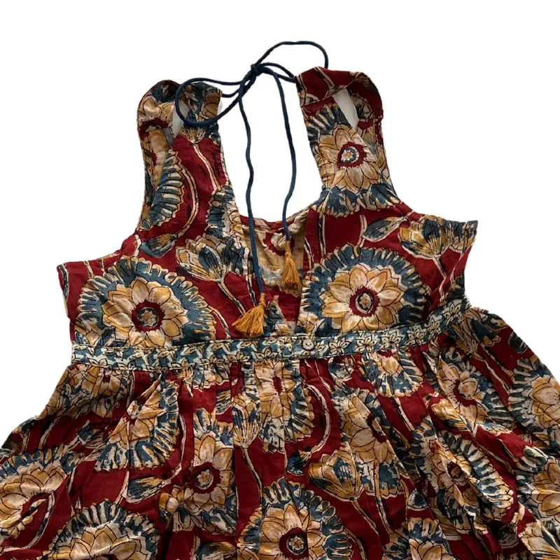 Block Print Kids Dress | Red Floral