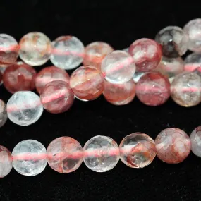 Blood Quartz 6mm Faceted Round - 15-16 Inch