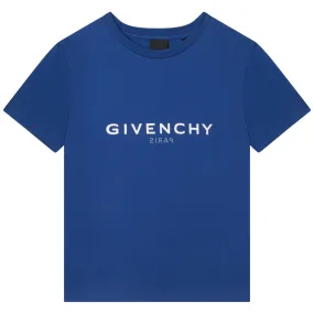 Blue Cotton Logo T-Shirt