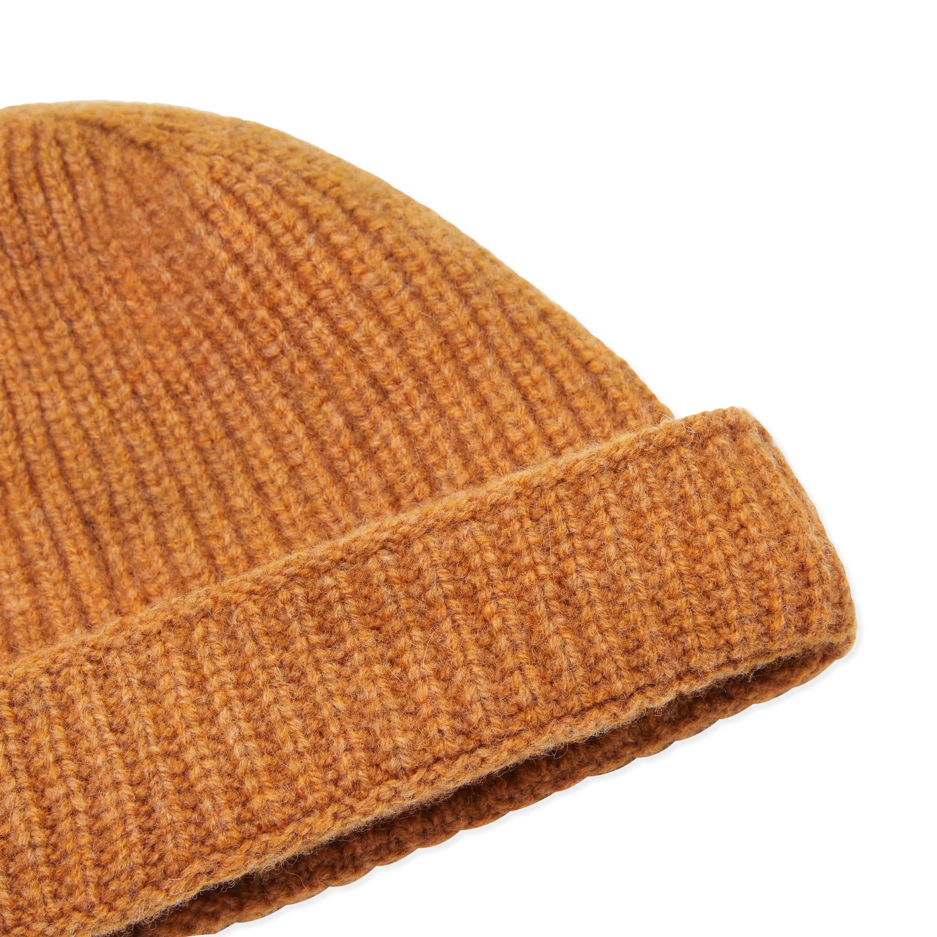 Burrows & Hare Lambswool Beanie Hat - Mustard