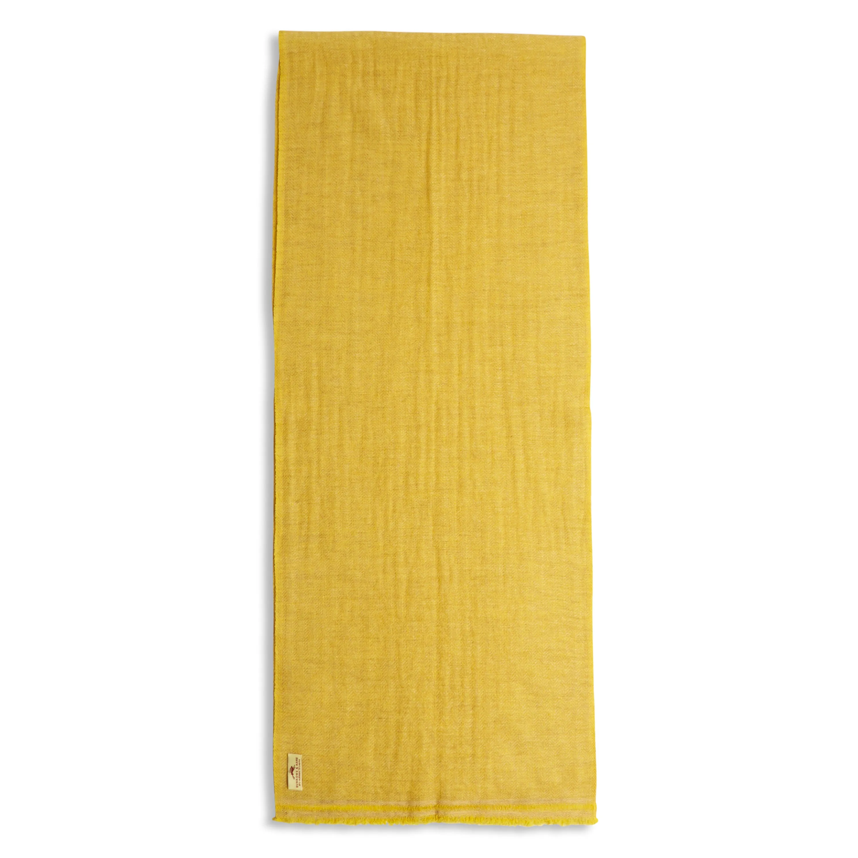 Cashmere & Merino Wool Scarf - Herringbone Yellow