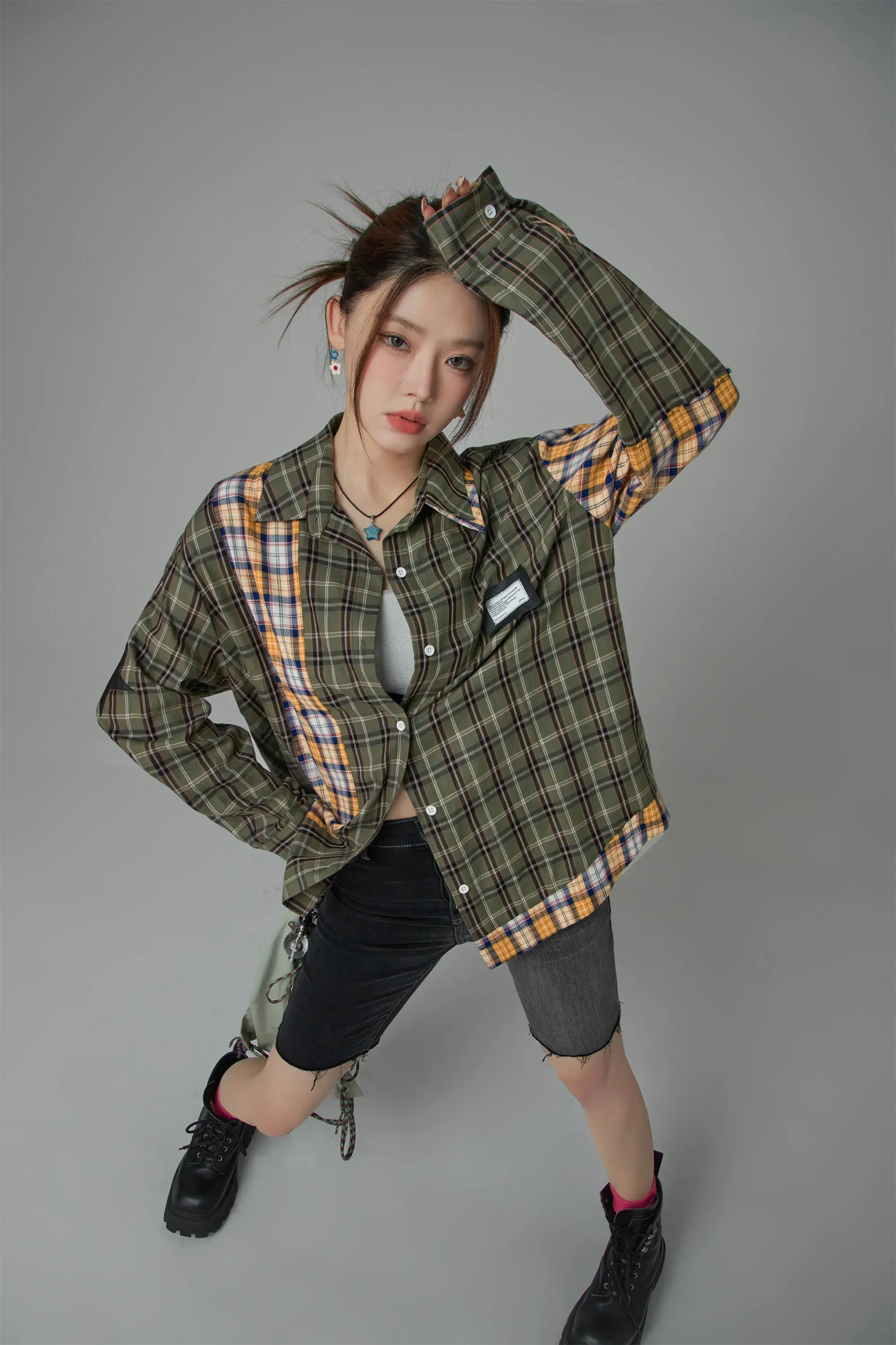 Checked Loose-Fit Shirt