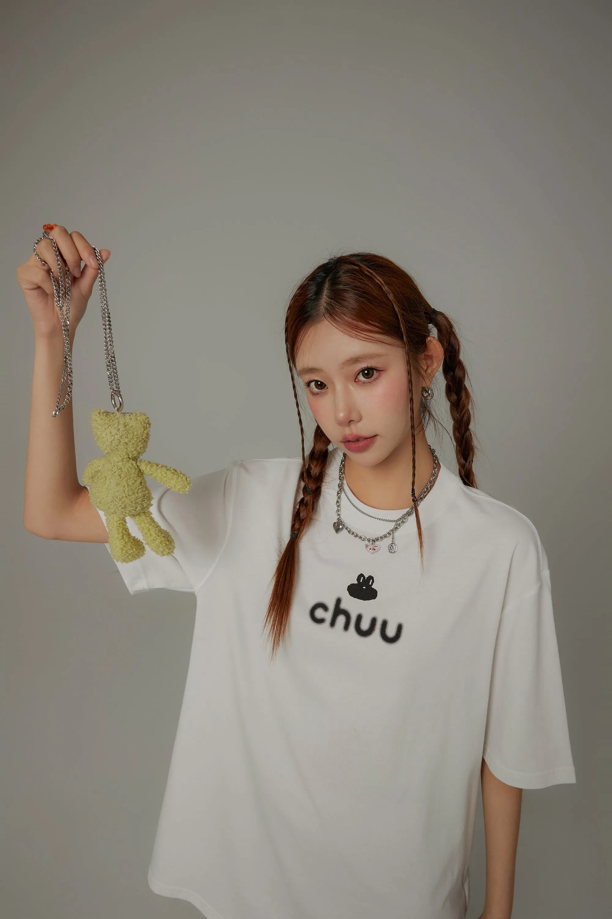 Chuu Lettering Basic Loose-Fitting T-Shirt