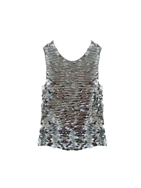 Cindy Tank | Silver Disco