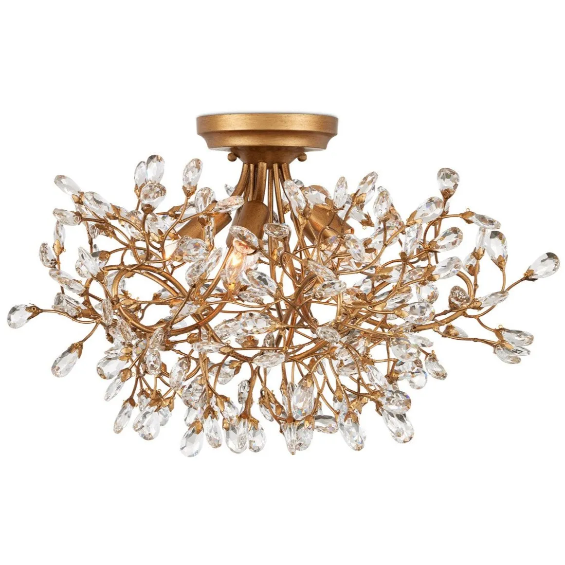 Crystal Buds 5-Light Semi-Flush Mount