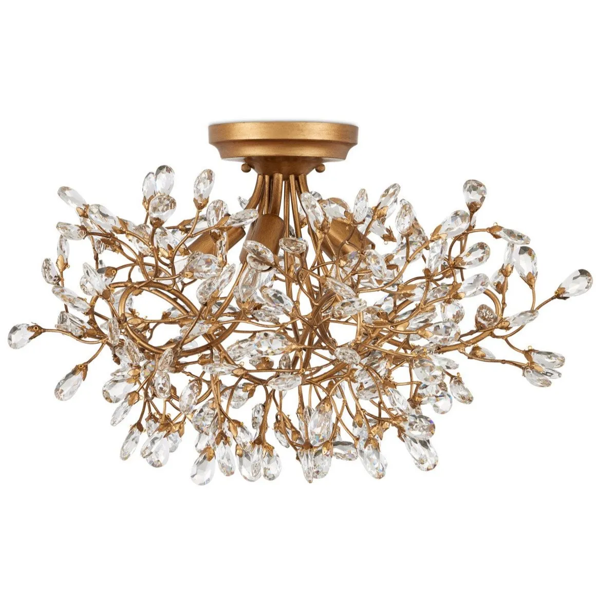 Crystal Buds 5-Light Semi-Flush Mount