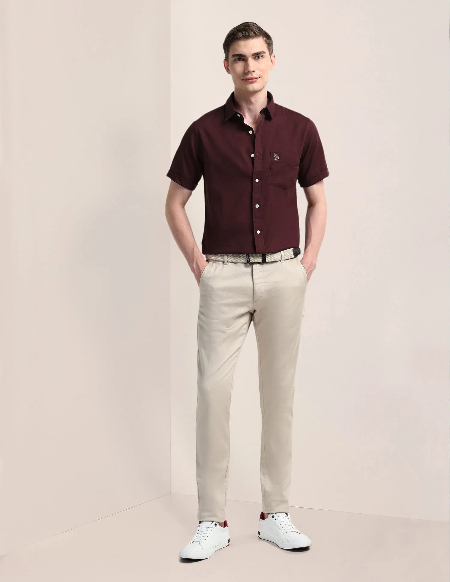 Cutaway Collar Premium Cotton Shirt