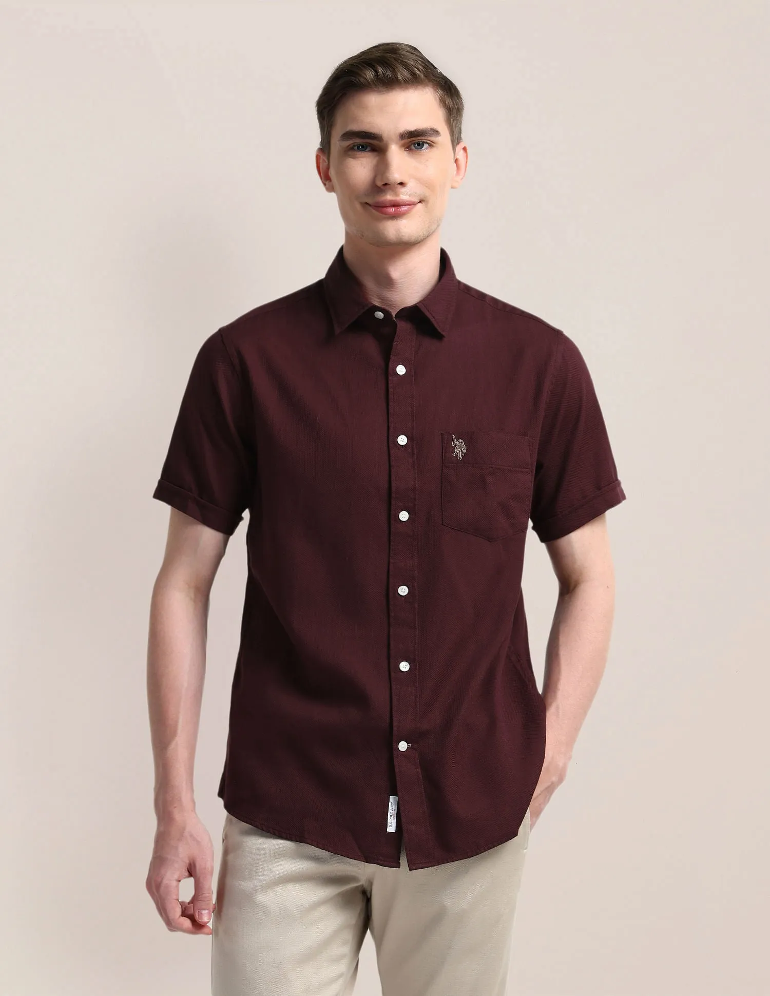 Cutaway Collar Premium Cotton Shirt