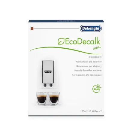 De'Longhi Mini EcoDecalk Descaling Solution - For Coffee Machines, 100ml, 2 Pack