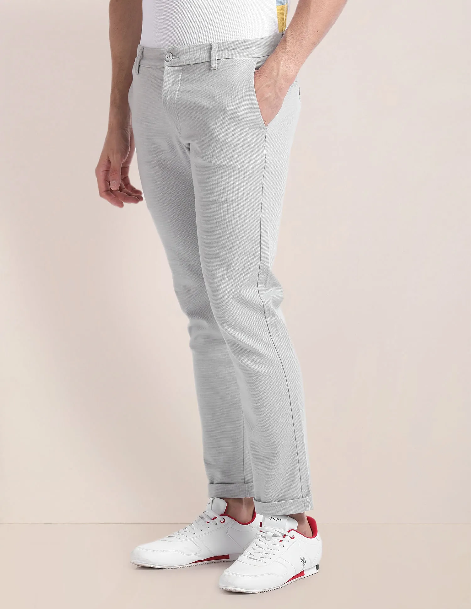 Denver Slim Fit Dobby Trousers