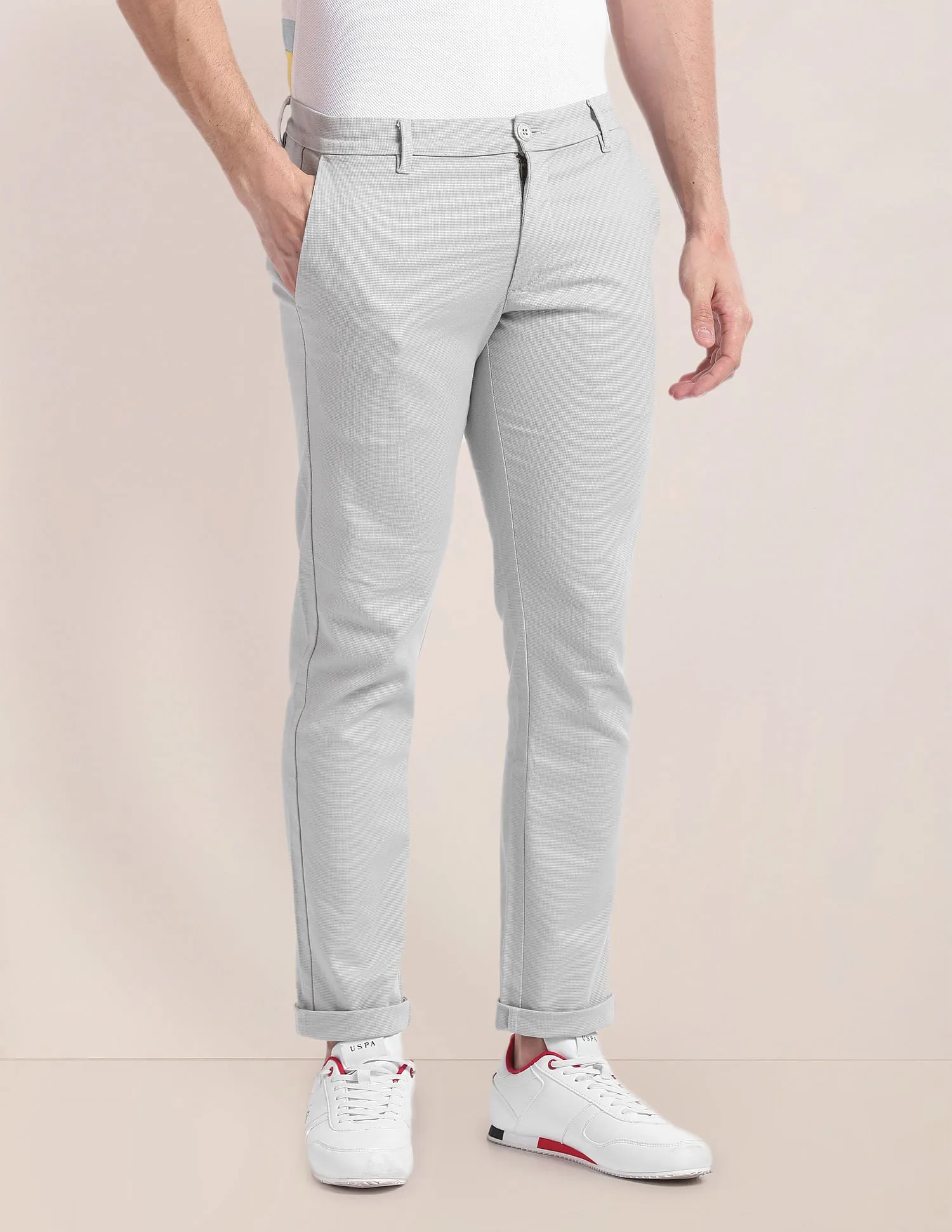 Denver Slim Fit Dobby Trousers