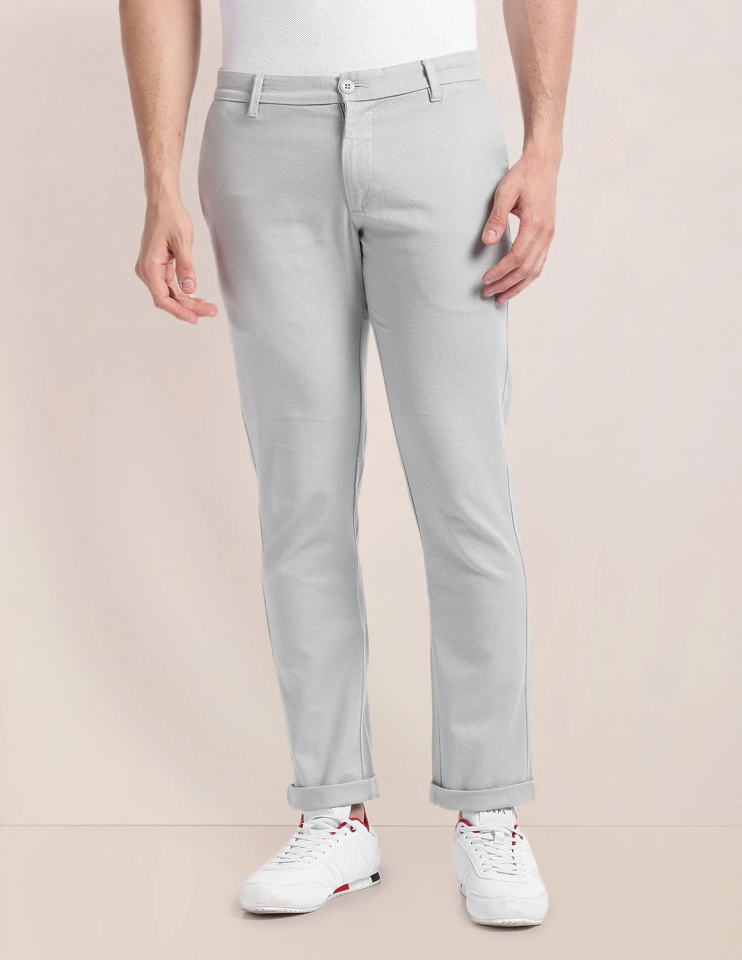 Denver Slim Fit Dobby Trousers