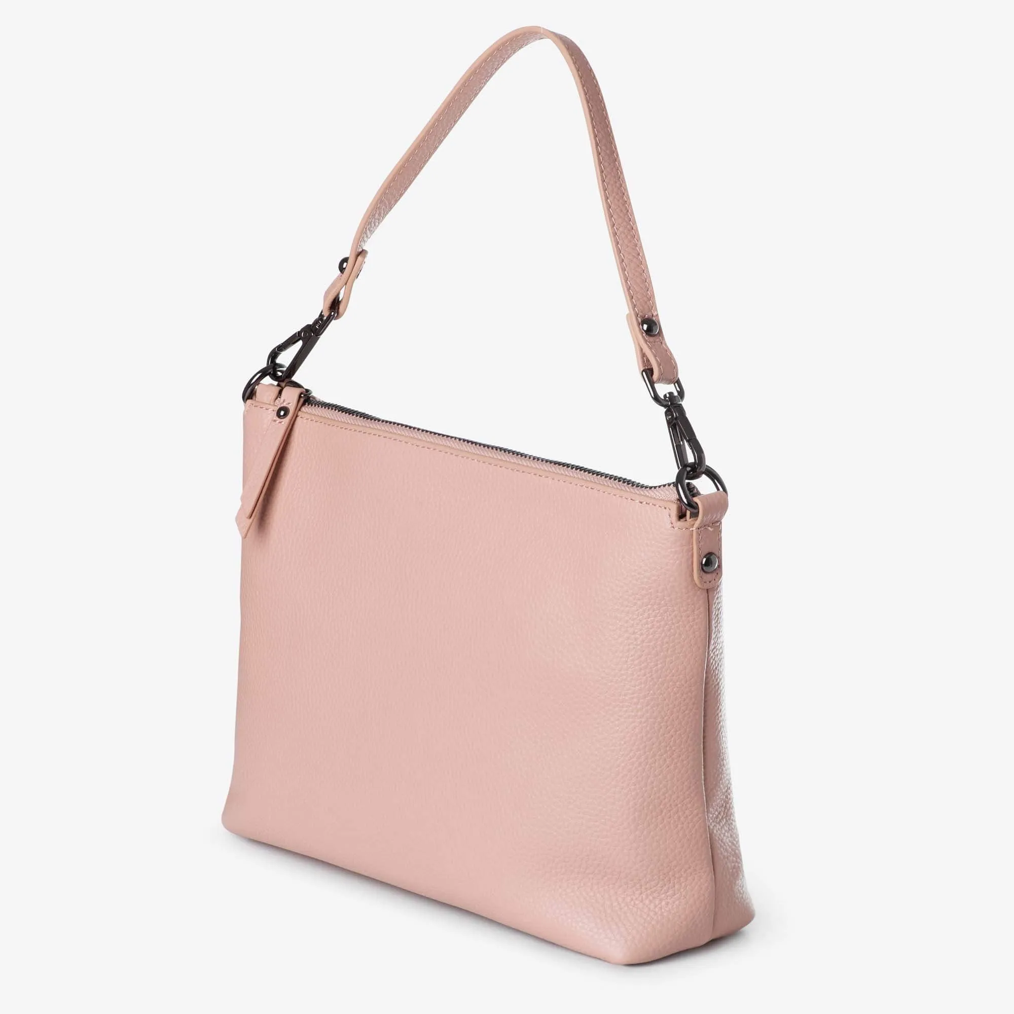 Everyday Leather Crossbody Bag   Bottle Gift Set- Blush