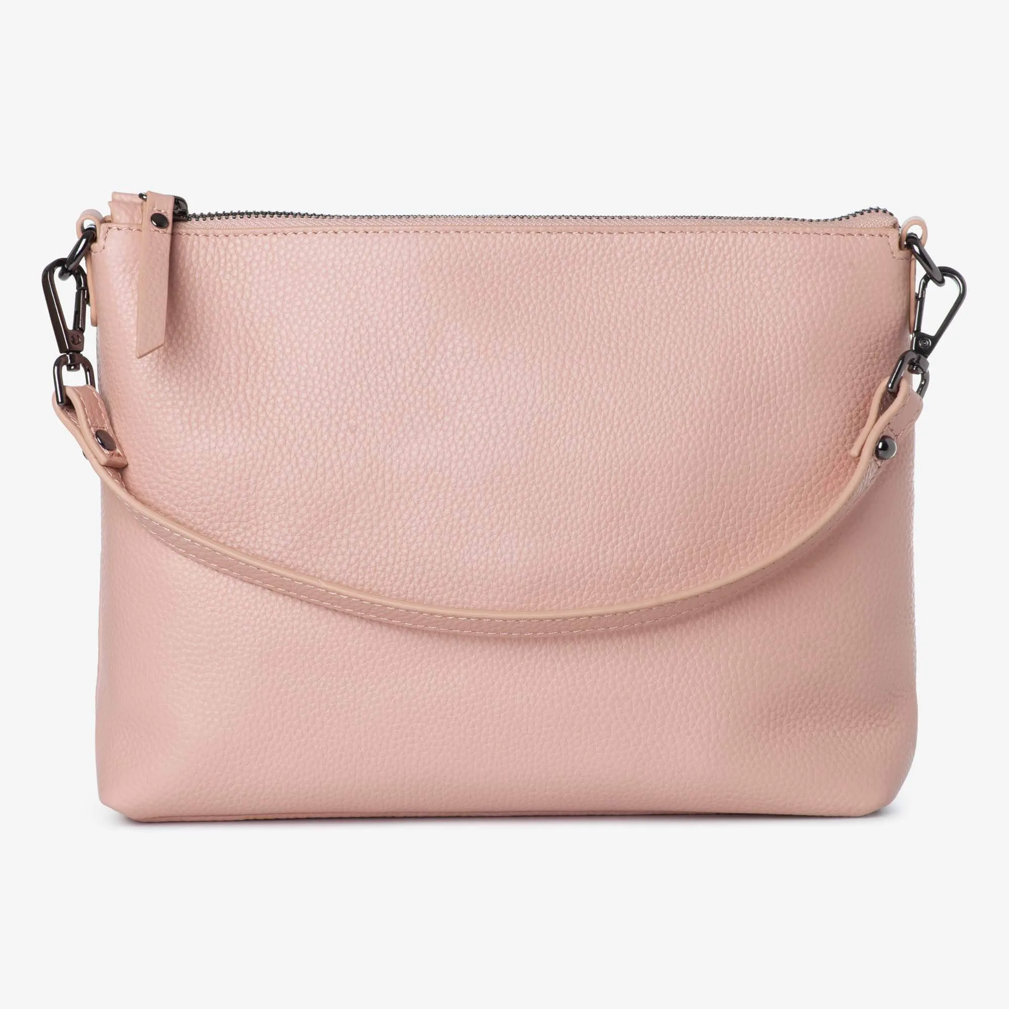 Everyday Leather Crossbody Bag   Bottle Gift Set- Blush