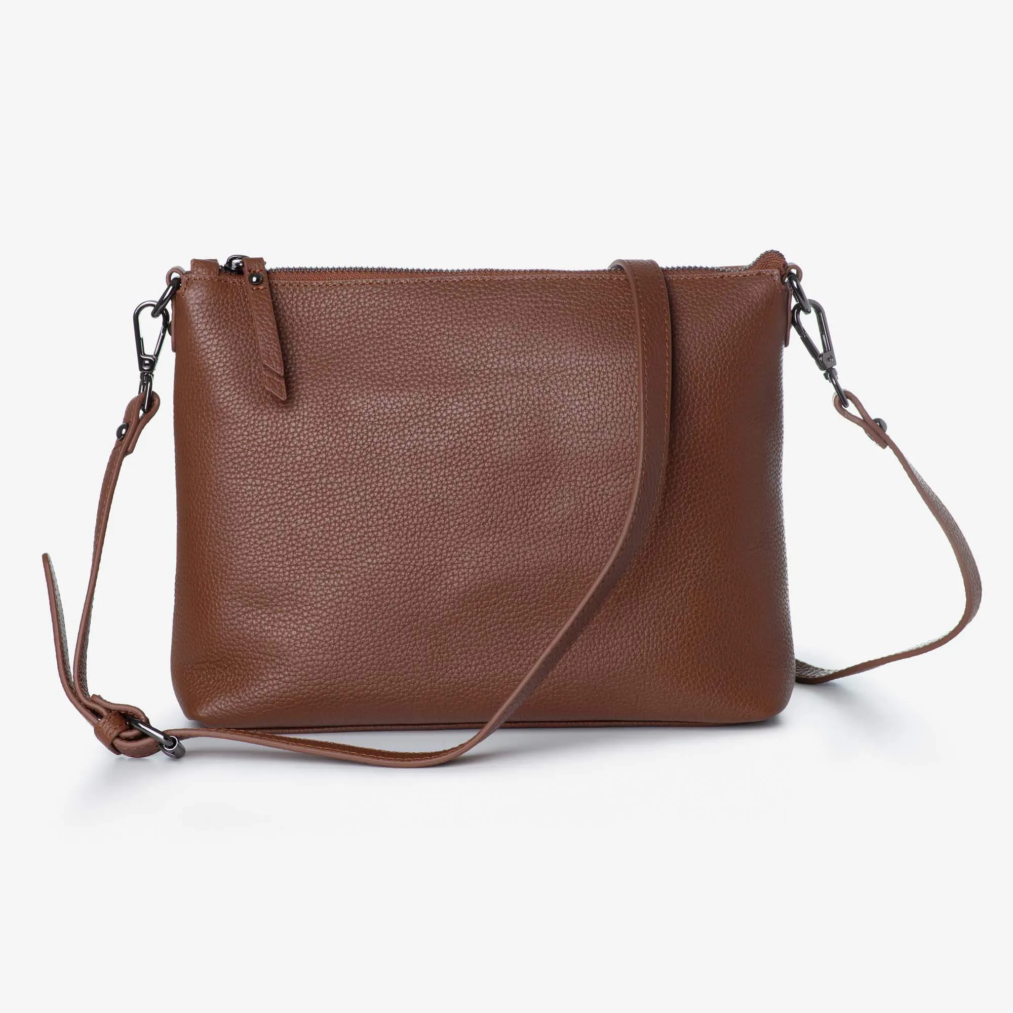 Everyday Leather Crossbody Bag - Tan