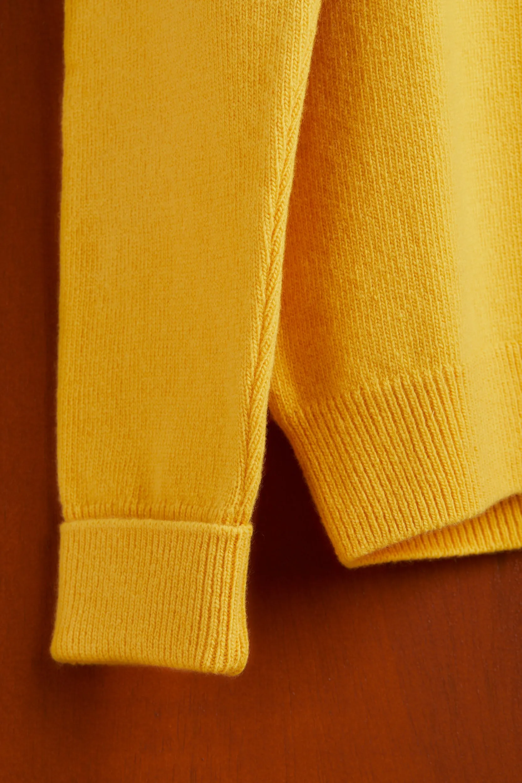 Extrafine Merino Wool Crew Neck - Yellow