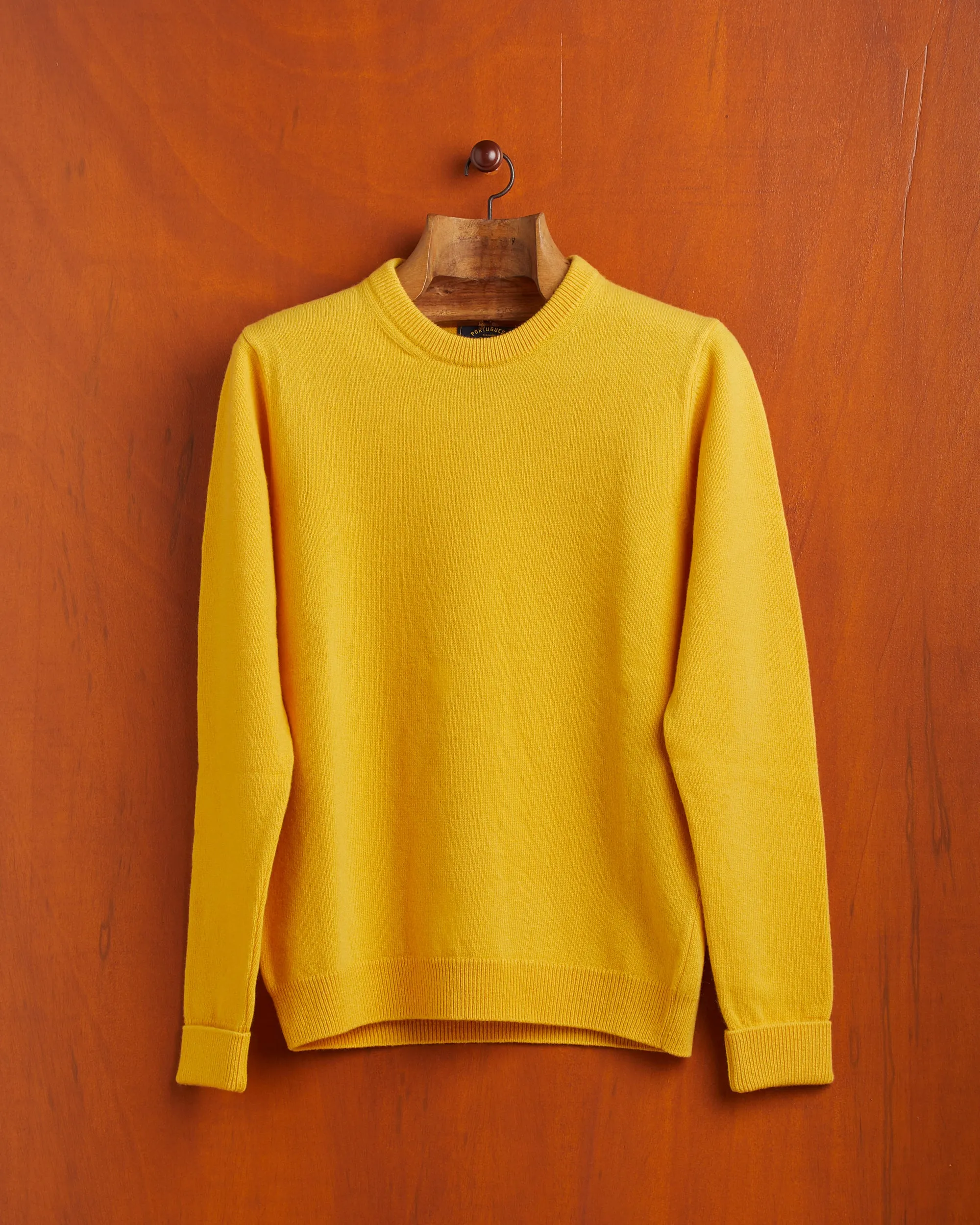 Extrafine Merino Wool Crew Neck - Yellow