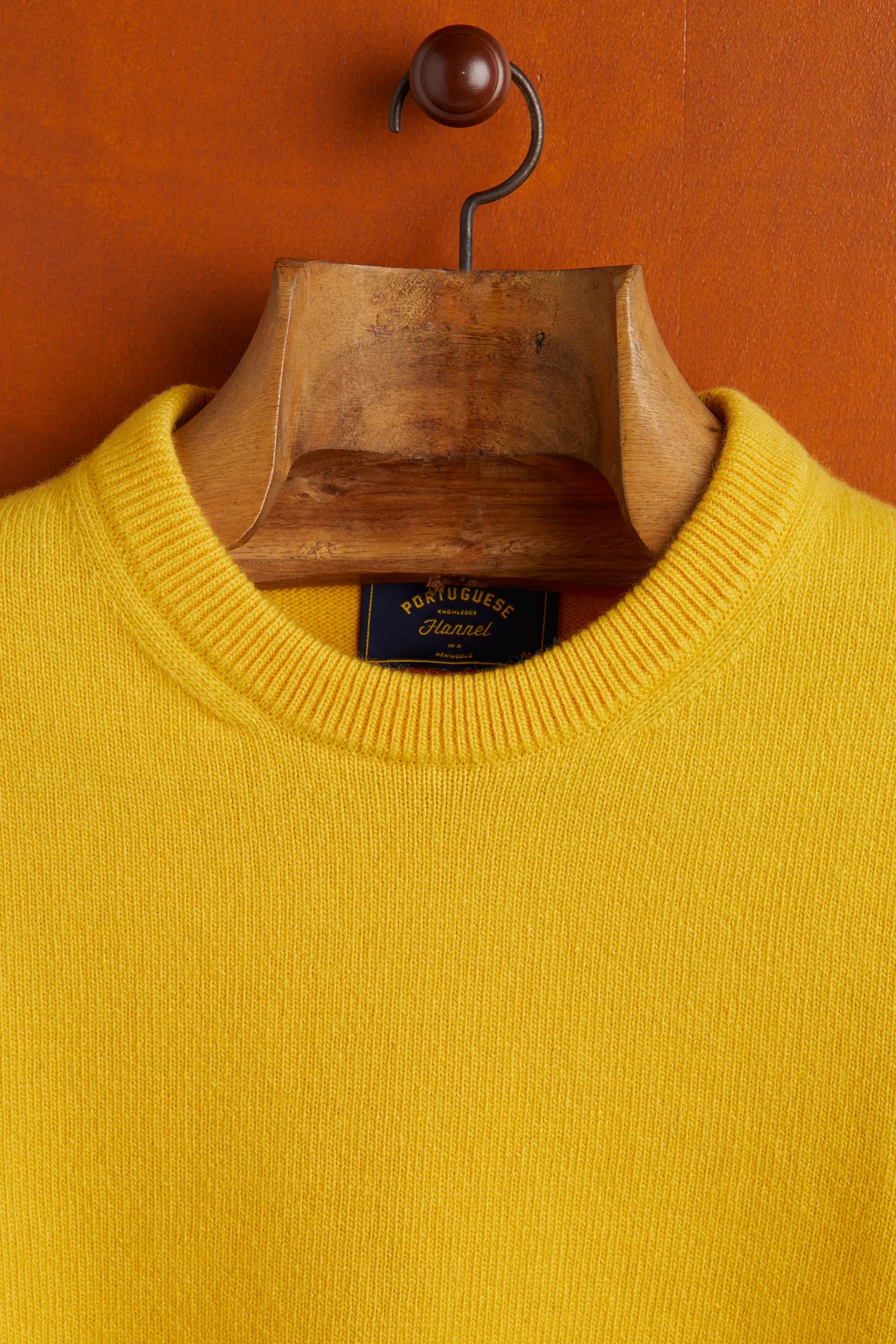 Extrafine Merino Wool Crew Neck - Yellow