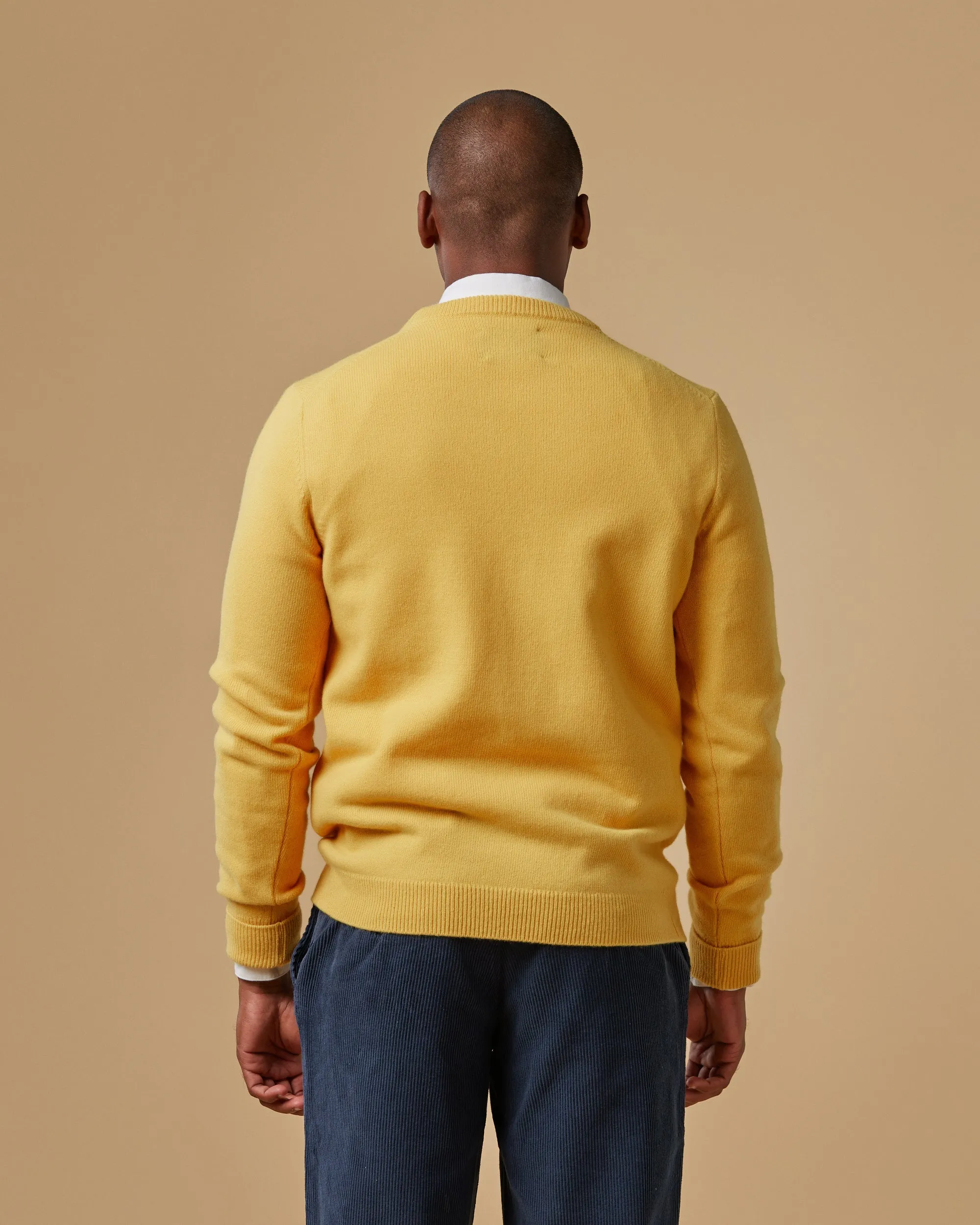 Extrafine Merino Wool Crew Neck - Yellow