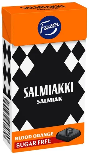 Fazer Salmiakki Blood Orange 40g, 20-Pack